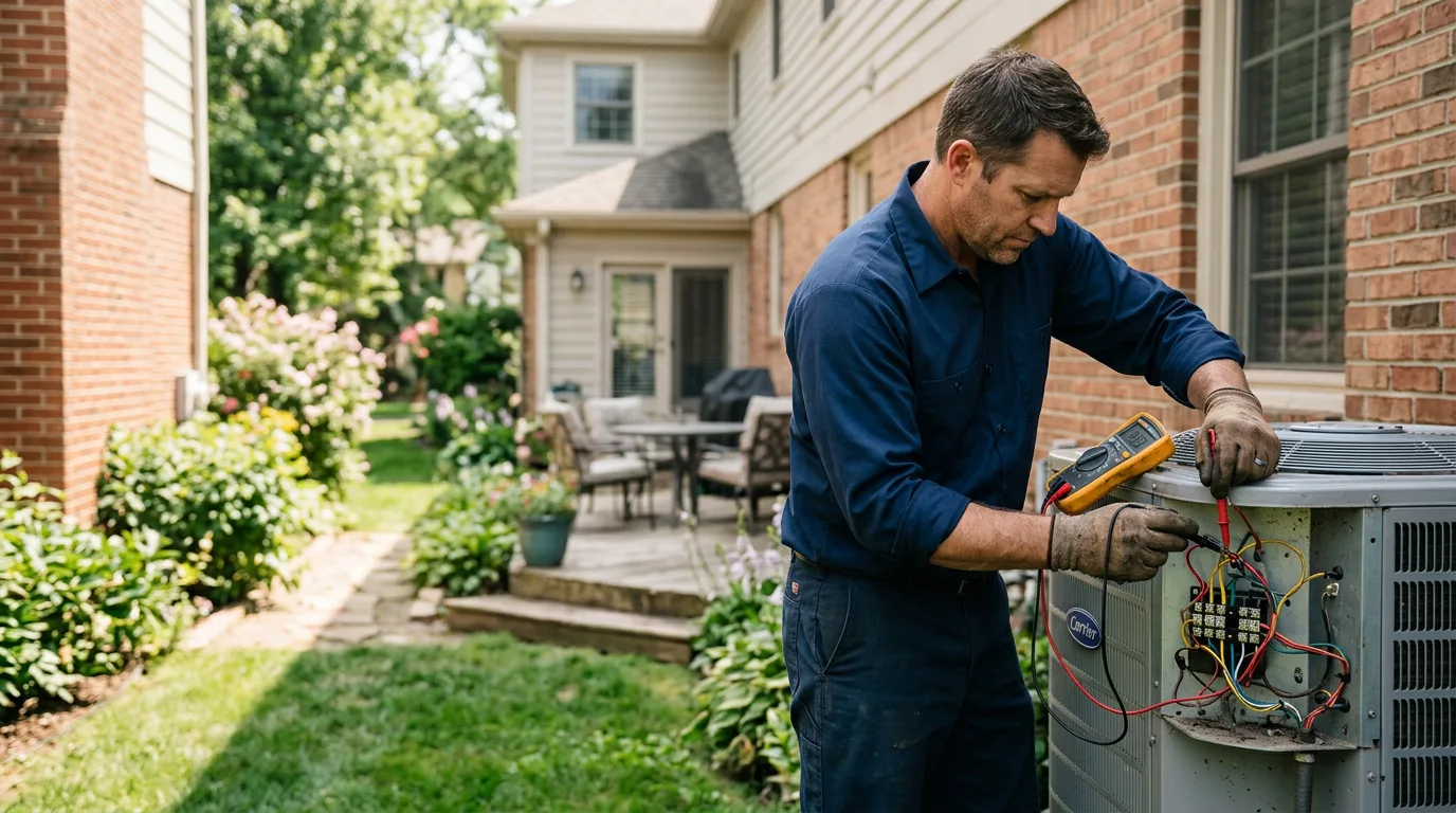 HVAC technician working near Helmetta, NJ